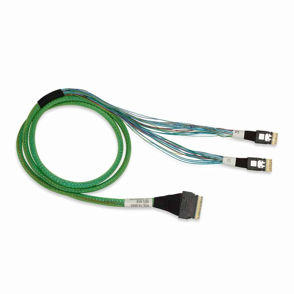 (image for) Broadcom 1m Slim SAS to Two Slim SAS Connecters